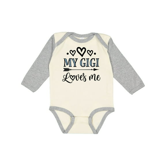 Inktastic My Gigi Loves Me Boys or Girls Long Sleeve Baby Bodysuit