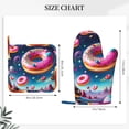 thumbnail image 3 of Honeii Starry Sky Colorful Donut patten Oven Mitts and Pot Holders Sets, Baker Oven Mitts, Mittens for Kitchen Decor, Baking Lover over Gloves Gifts, 3 of 7