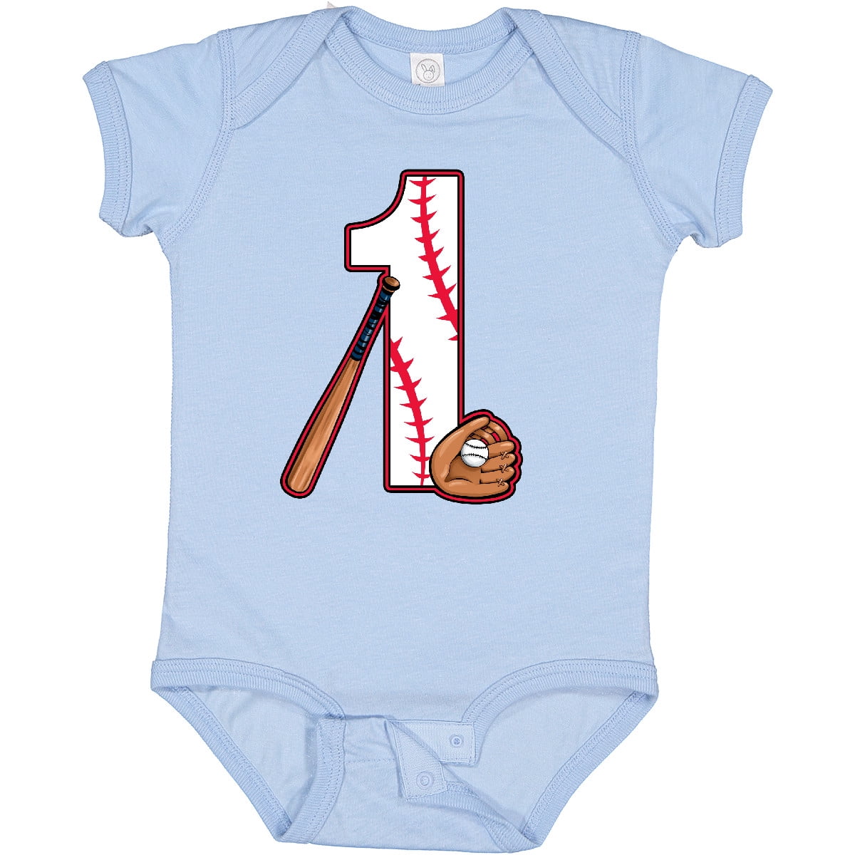 Inktastic Baseball First Birthday One Year Old Boys or Girls Baby Bodysuit