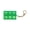 Green, variant on Innovative 6 Keyboard Toy Crystal Keycap Keychain Stress Relief Fingertip Gadget Toy Clicking