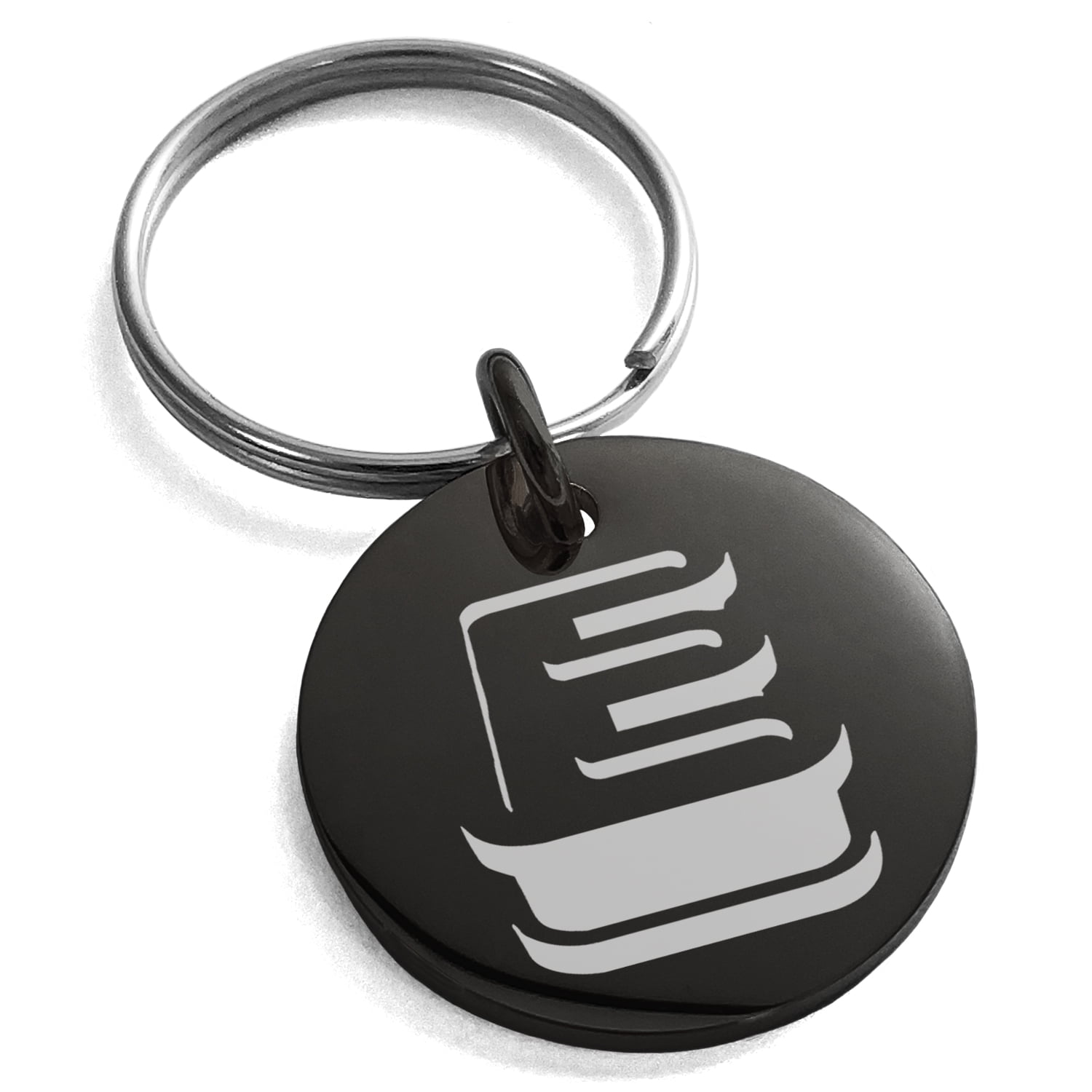 Stainless Steel Letter E Initial 3D Monogram Engraved Small Medallion ...