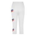 thumbnail image 5 of ZACPNCV Girls Capri Leggings Independence Day Print High Waist Kids Leggings Athletic Sports Workout Dance Tights Cropped Pants White 12-13 Years, 5 of 9