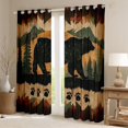 thumbnail image 2 of Manfei Jungle Animal Bear Black Out Curtains,Kawaii Bear Paws Curtains Pack of 2 (42x63 Each),Retro Graffiti Bedroom Curtains For Kids Teens,Luxury Bedroom Decor, 2 of 6