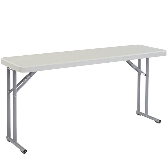 Seminar Folding Table by National Public Seating – 18x60 Portable, Heavy-Duty Foldable Table Indoor/Outdoor Table for Office, Conferences & Training Rooms – Lightweight & Durable, Speckled Gray