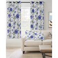 thumbnail image 2 of Blue Roses Flowers Blackout Curtains 96 Inches Length, Botanical Floral Countryside Retro Window Treatment Thermal Insulated Drapes for Bedroom Living Room 2 Panels 104x96 Inches, 2 of 8