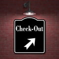 thumbnail image 2 of Check-Out 45 Degree Up Right Arrow BLACK Aluminum Composite Sign, 20"x24", 2 of 9