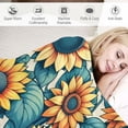 thumbnail image 3 of COMIO Sunflower Blanket Gifts for Adult Women Vintage Yellow Sunflower Aesthetic for Living Room Bed Couch Soft Warm Lightweight Cozy Throw Flower Blankets Farmhouse Christmas Decor, 3 of 6