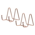 thumbnail image 1 of Unique Bargains 2Pack 3Inch Plate Stand for Display Iron Easel Plate Holder for Photo Rose Gold, 1 of 5