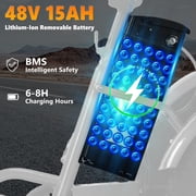 YEBEI Electric Tricycle for Adults E-Trike Motorized Tricycle Electric 3 Wheels Trike Powerful Peak750W Motor Electric Tricycle 48V15AH Lithium Battery Max 20MPH 20*4.0” Fat Tire