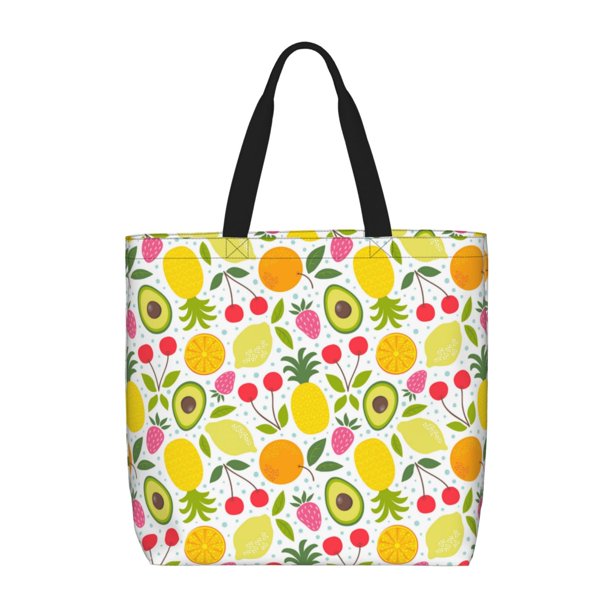 Easygdp Avocado And Pineapple Bolsa Tote para Mujer, Bolso de Hombro para Trabajo, Playa, Viajes, Compras y Supermercado