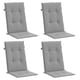 thumbnail image 1 of Set de 4 Cojines para Sillas de Respaldo Alto vidaXL para Jardín Exterior en Gris, 1 of 8