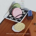 4Pcs Dollhouse Dish Fine Workmanship Miniature Plate Kitchen Serving