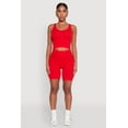 thumbnail image 2 of Womens Seamless Textured Knit Tank Top and Biker Shorts, 2 of 4