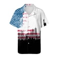 thumbnail image 3 of mgoYE Women Button T-Shirt 2XL 250th Anniversary USA Shirt Crew Neck Patriotic Button Shirts for Women 4th of July T Shirts American Flag Graphic Tees Tops Short Sleeve Fourth of July Outfits, 3 of 4