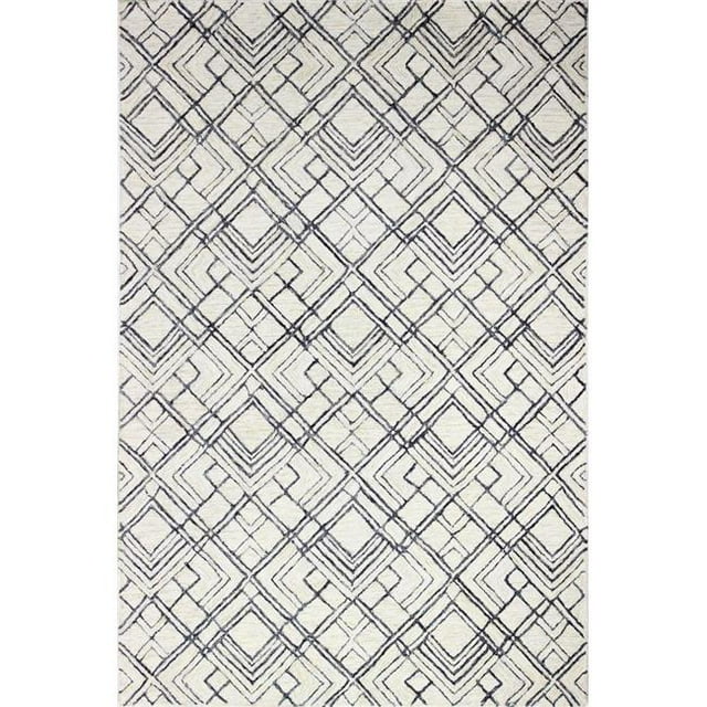 Bashian R131-IV-2.6X8-AL126 2 Pi 6 Po x 8 Pi Valencia Transitionnel 100 % Laine Touffeté à la Main Rectangle Zone Tapis&44; Ivoire