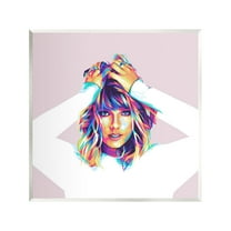 Stupell Industries Taylor with Bold Hues Abstract Painting Unframed Art Print Wall Art, 12 x 12