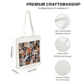 thumbnail image 3 of COMIO  Aesthetic Canvas Tote Bag with Dinosaurs Dark Blue for Women,Lightweight Reusable Grocery Shopping Cloth Bag, 3 of 5