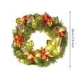 thumbnail image 3 of YWIYIUD Christmas Lighted Wreath, 12inch Christmas Lighted Berrys Wreaths for Front Door, Light up Christmas Wreath, Xmas Wreath Front Door Artificial Green Garland Hanging for Party Wall Decor, 3 of 6