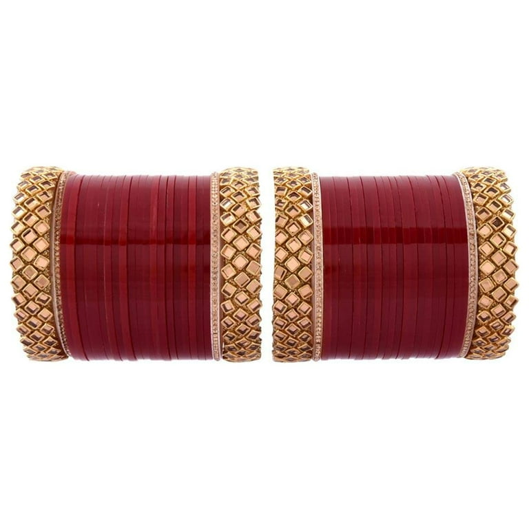 Indian Bangles For Women Wedding Bangles Pottery Bangle Set, Men Women Indian Chura Set Wedding Women Jewelry, Unique Women Bangles For good Her.