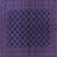 thumbnail image 1 of Ahgly Company Machine Washable Indoor Square Oriental Blue Industrial Area Rugs, 7' Square, 1 of 4