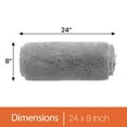 thumbnail image 5 of Cheer Collection Shaggy Long Hair Bolster Pillow, Silver Gray, 5 of 5