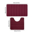 thumbnail image 2 of PAVEOS Bath Rugs Clearance Sale Memory Foam Bath Mat Set Bathroom Rugs Practical for 2 Pcs Toilet Mats Soft Comfortable Water Absorption Non-slip Thick Machine Washable Easier to Dry Dark Red-z, 2 of 5