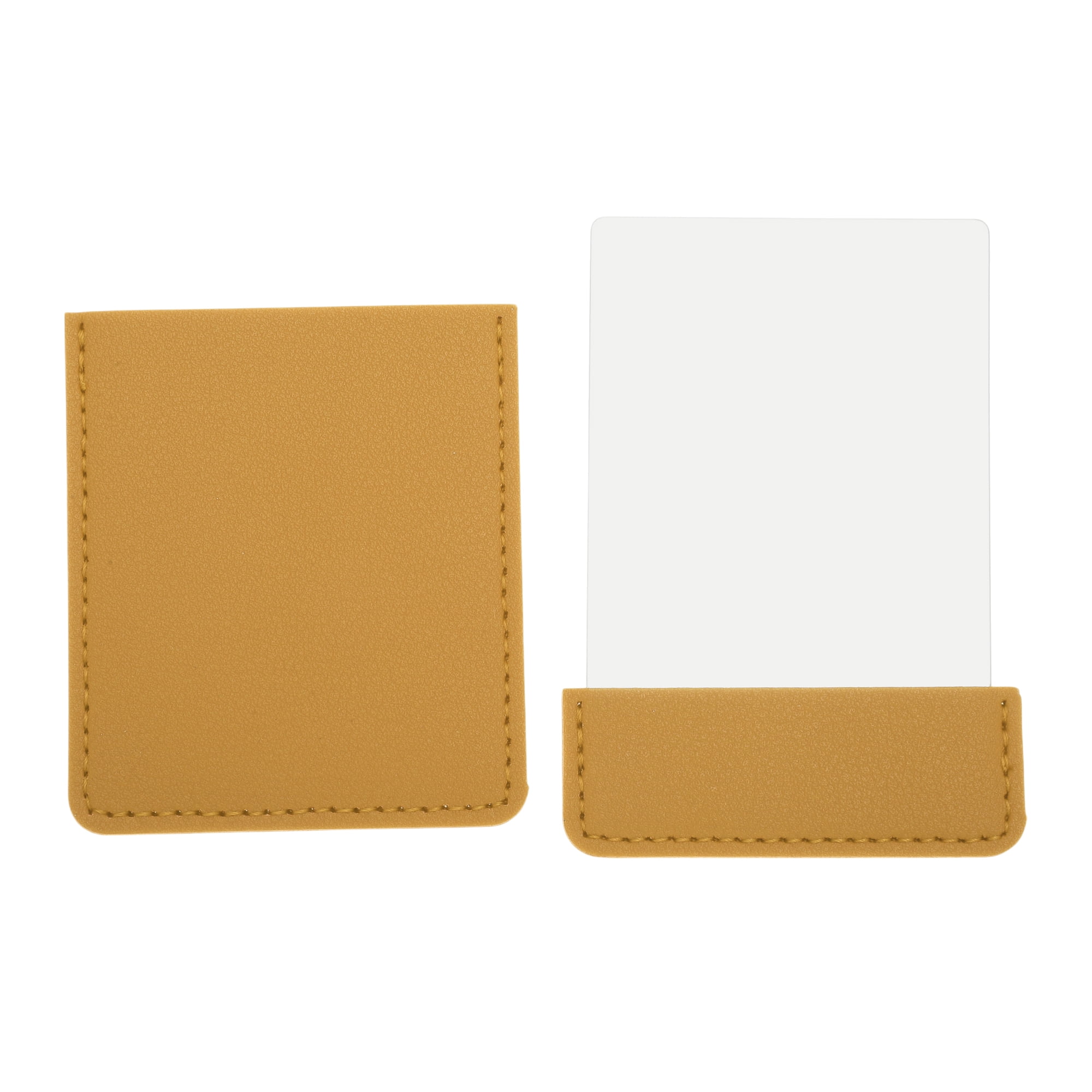 Unique Bargains 1 Pc Rectangular Makeup Mirror Yellow