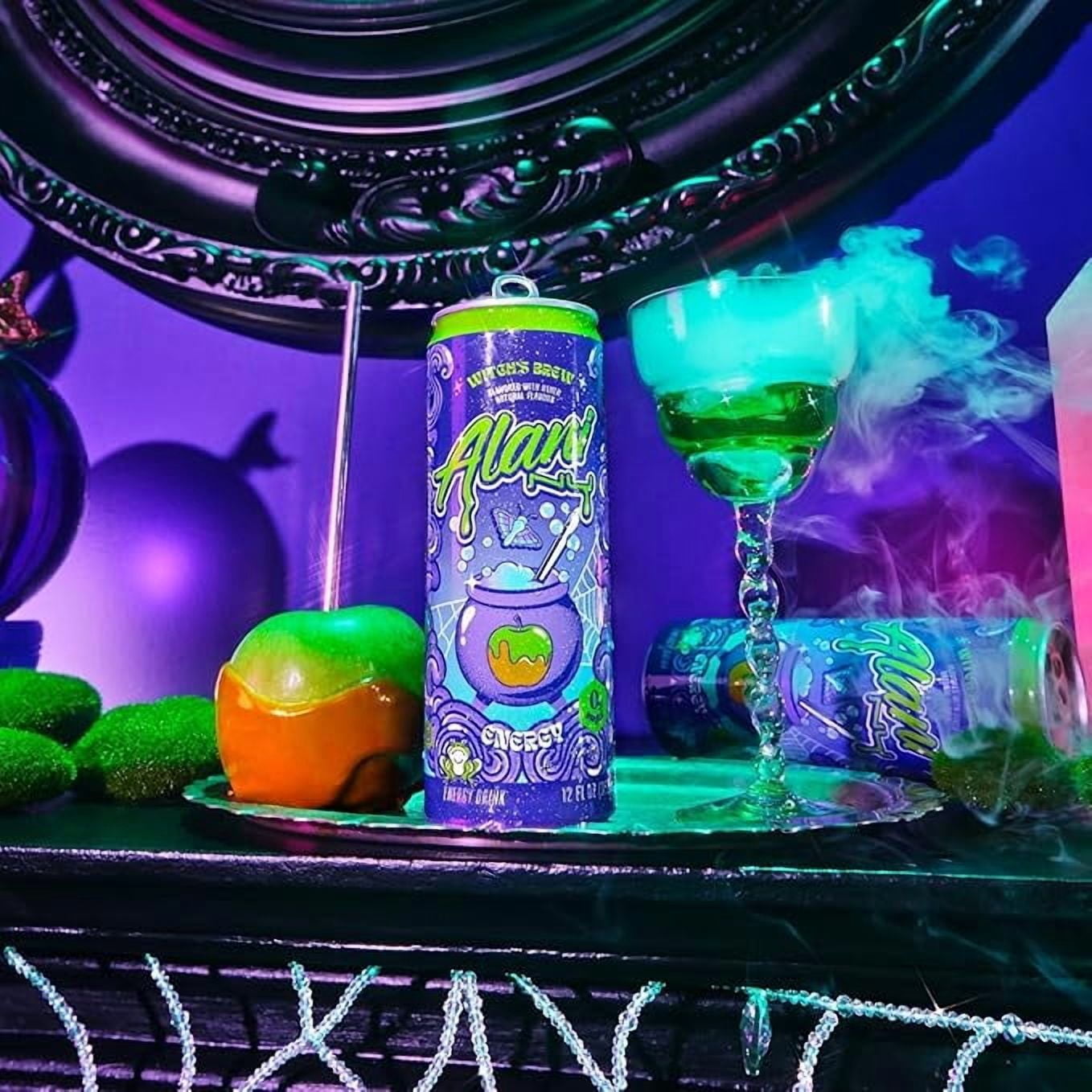 New Alani Energy Drinks Witches Brew - Limited Edition Flavor, Sugar-Free, Low-Calorie, 200mg Caffeine, Energy Boost Drink 12 fl oz (Pack of 24) Repackaged By PickNGo Market