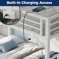 thumbnail image 5 of Miniyam Twin over Twin Bunk Bed with Storage Stairs and 6 Drawers, White, 5 of 11