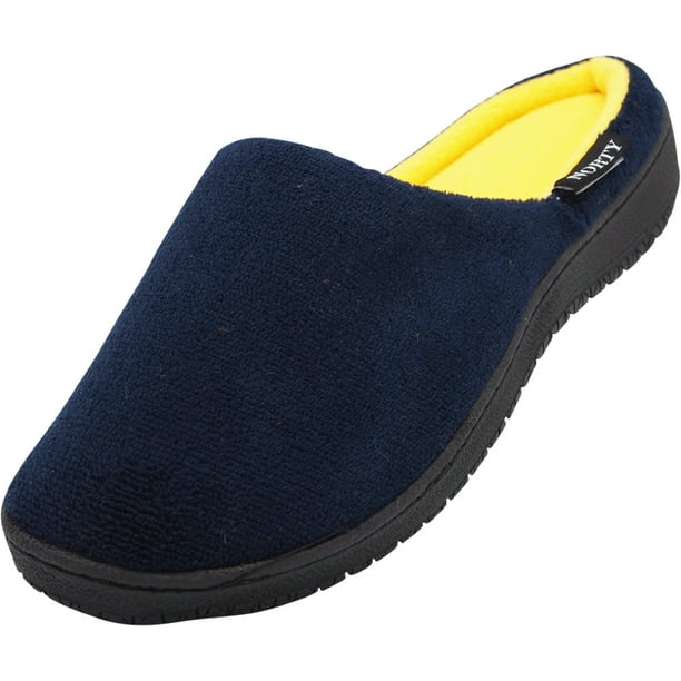 mens memory foam mule slippers