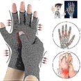 thumbnail image 1 of Gants d'Arthrite Gants de Compression pour Soulagement de la Douleur d'Arthrite Gants Sans Doigts-Gris-S, 1 of 2