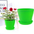 thumbnail image 2 of MOQIN Plant Pots Indoor with Drainage -Colorful Small Flowerpot Planter for Indoor/Outdoor Garden Home Decor Plastic Flower Pot Round Planter Bonsai Planter Flower Vegetable Planter Pot, 2 of 9