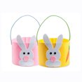 thumbnail image 4 of 2PCS Cute Easter Rabbit Cloth Basket Candy Eggs Buckets Party Decoration For Kids, 4 of 8