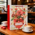 thumbnail image 4 of WEGFTDUOP Valentine's Day Red Rose Gift Bag Romantic Day Gift Package Portable Paper Bag Qixi Gift Bag For Girlfriend, 4 of 6