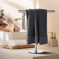 thumbnail image 4 of RjnShan T-Shape Bath Hand Towel Holder Stand, Stainless Steel Free Standing Hand Towel Rack with Heavy Base for Bathroom Kitchen & Countertop, 4 of 8