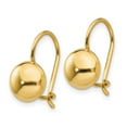 thumbnail image 2 of Primal Gold 14 Karat Yellow Gold 8mm Button Kidney Wire Earrings, 2 of 4