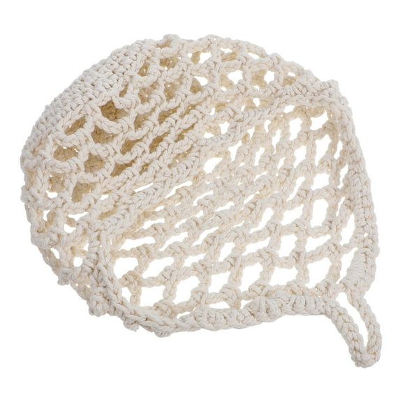 FELTECHELECTR Hanging Wall Basket Beige Cotton Rope For Vegetable Storage Home 1Pcs 12X6X6In