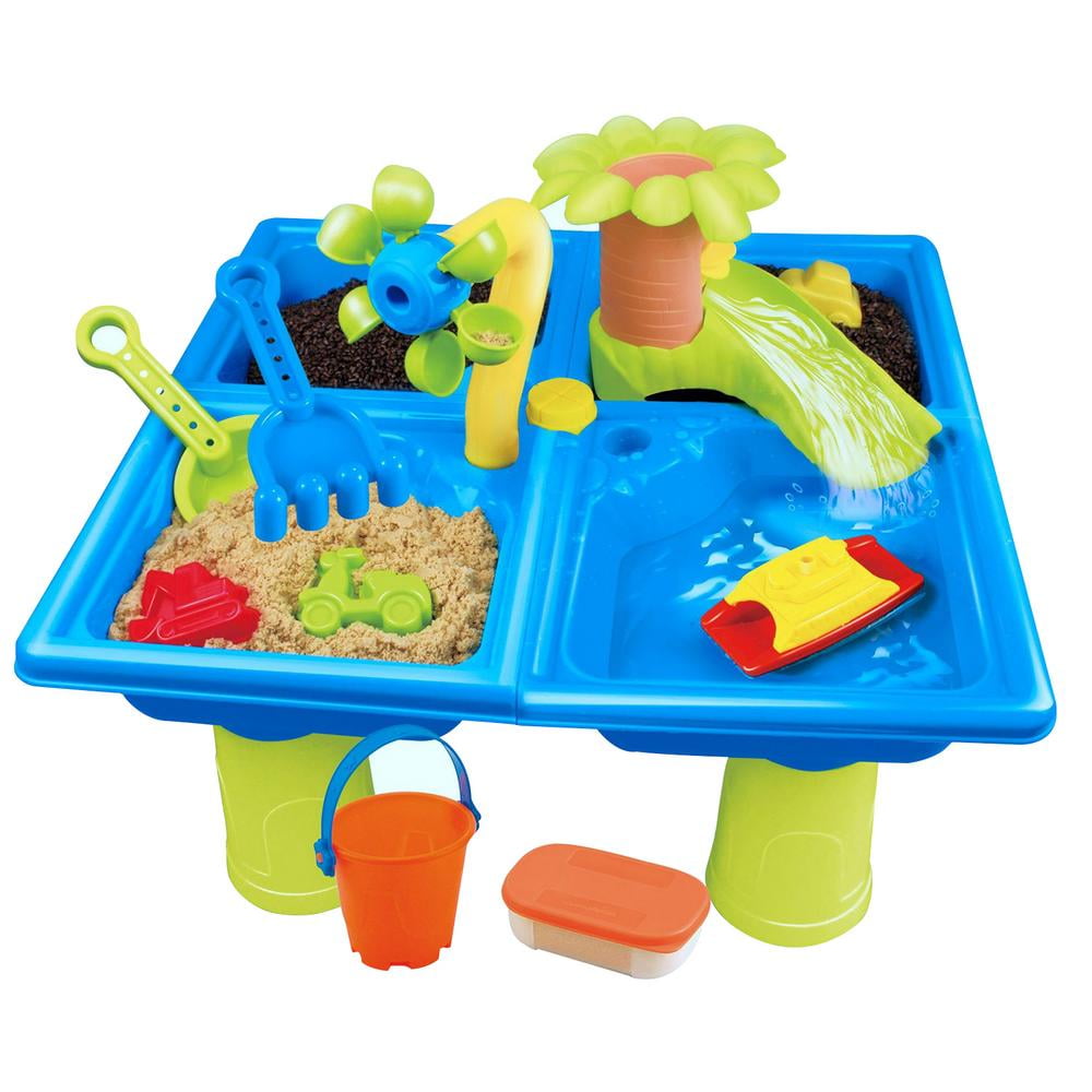 Kids Sand and Water Table, Toddler Activity Table Sandbox Toy Sensory