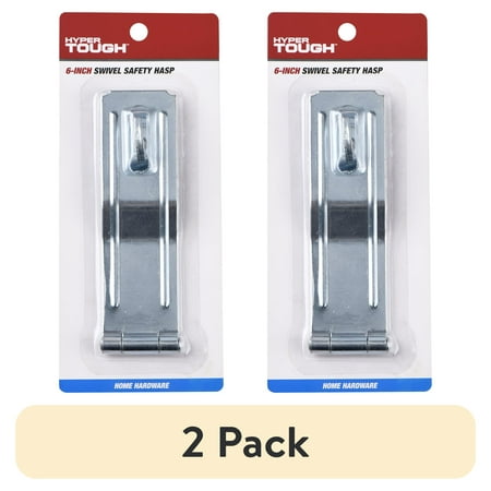 (2 pack) Hyper Tough 6 inch. Swivel Safety Hasp, Zinc Plated