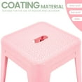thumbnail image 3 of 18 Inch Industrial Metal Bar Stools Set of 2, Stackable Indoor/Outdoor Stackable Kitchen Dining Chair, Backless Kitchen Short Stools (Pink), 3 of 11