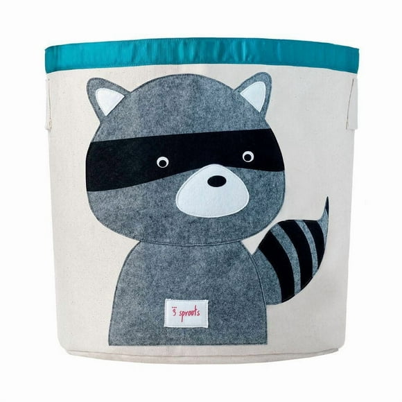 Boîte de rangement 3 Sprouts pour enfants à motif de raton laveur