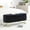 Black, variant on Oval Bedroom Bench | Extra Seating in Living Areas | Breathable Fluffy Fabric | Solves Household Storage Issues