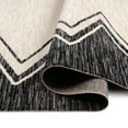 thumbnail image 2 of Nicole Miller New York Patio Sofia Leon Southwest Tribal Indoor/Outdoor Area Rug, Black/Ivory, 7'9"x10'2", 2 of 7