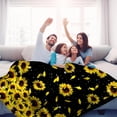 thumbnail image 5 of Yibo Sunflower Blanket Beautiful Flower Blankets Soft Flannel Lightweight Plush Decor Stuff Bedding for Kids Women Adults Gifts, 5 of 8