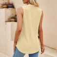 thumbnail image 4 of Spring Tops for Women 2025 Viikei Womens Tank Tops V Neck Sleeveless,Women's Solid Color Hole V-neck Slim Vest Female Tops Yellow M, 4 of 6