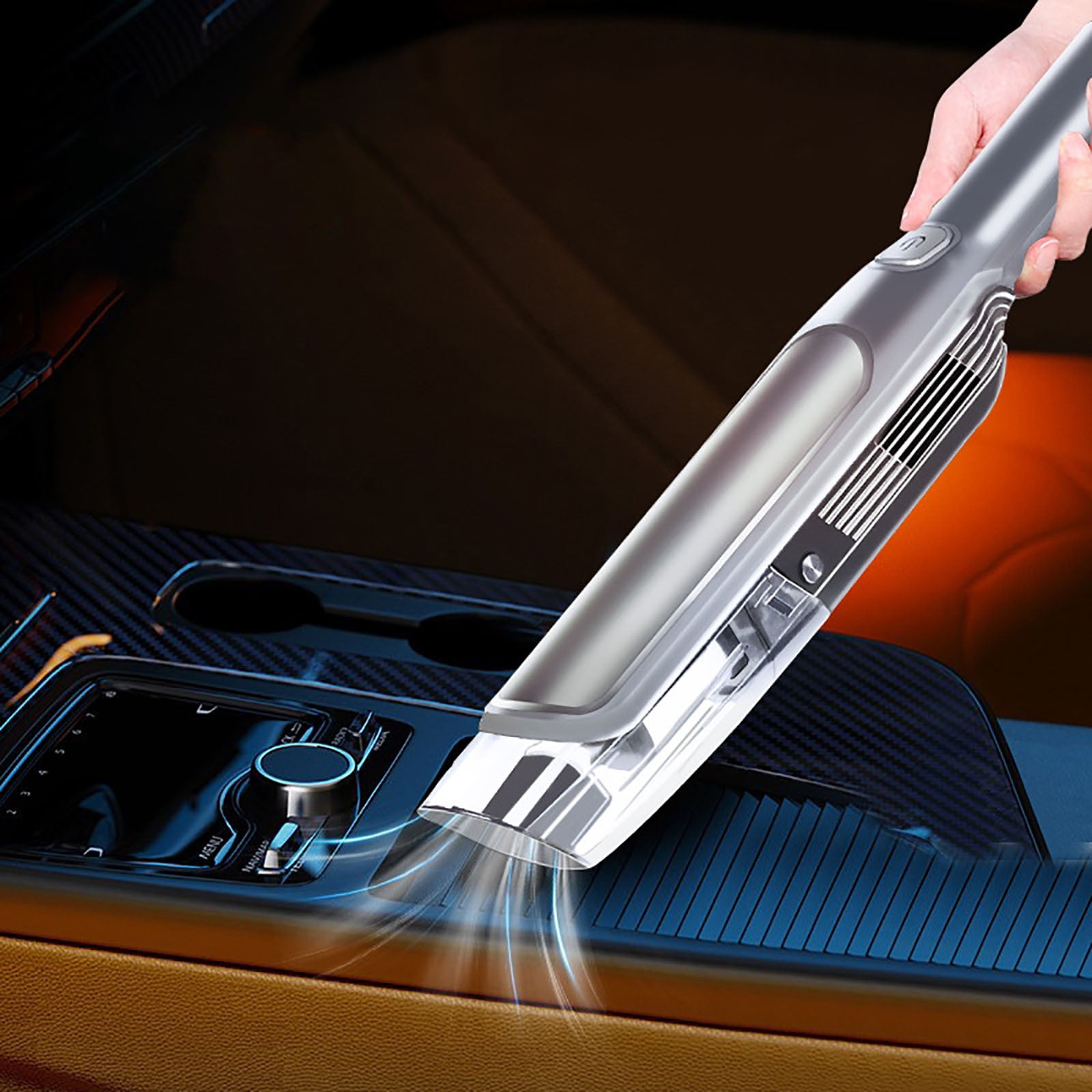 Car Vacuum Cleaner - 2.3 x 14.9in 4-in-1 Portable Handheld, 4000Pa Wet/Dry, Mini Cordless for Car Cleaning()
