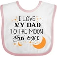 thumbnail image 3 of Inktastic I Love My Dad to the Moon and Back Boys or Girls Baby Bib, 3 of 4
