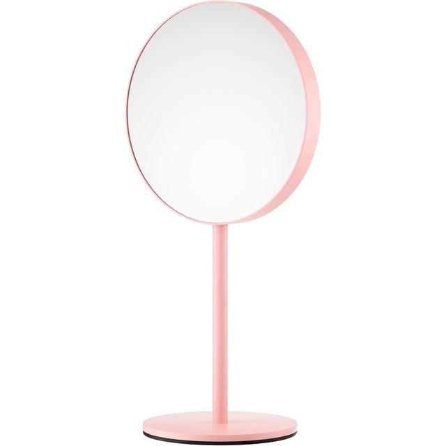 Nicesail Magnifying Make up Mirror with Stand, 1X and 5X Magnification, 6.5 Inches Makeup Mirror for Desk Mirror, Pink Mirror, No Swivel, No Light(6.5 Inch, 5X)