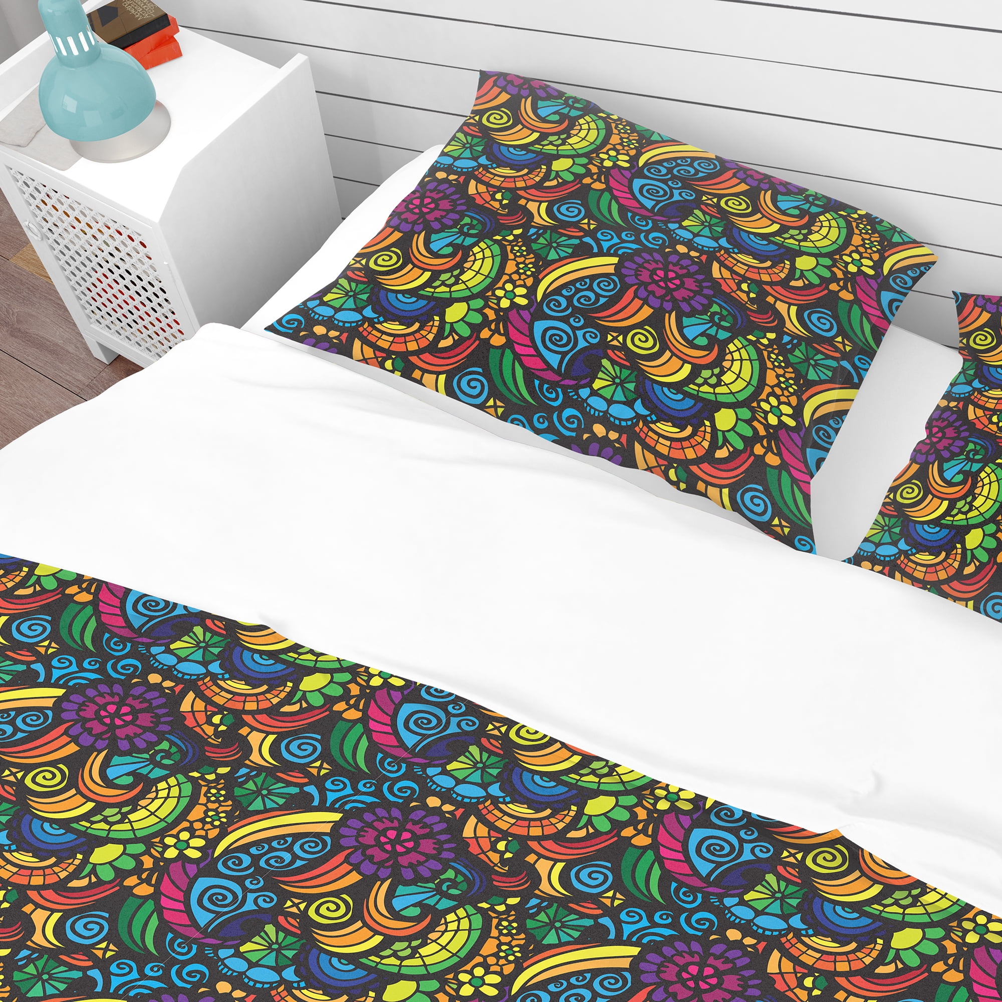 Designart 'Multicolor Mosaic Pattern' Bohemian & Eclectic Duvet Cover Set