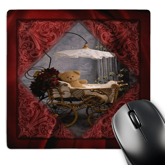 3dRose, Victorian Bear in a Buggy, MousePad